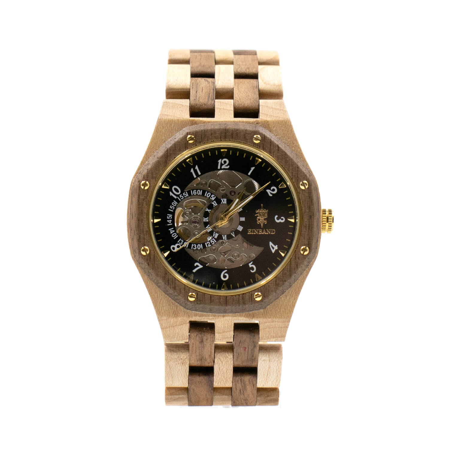 EINBAND アインバンド 自動巻き 木製 腕時計 メンズ 46mm クォーツ｜木