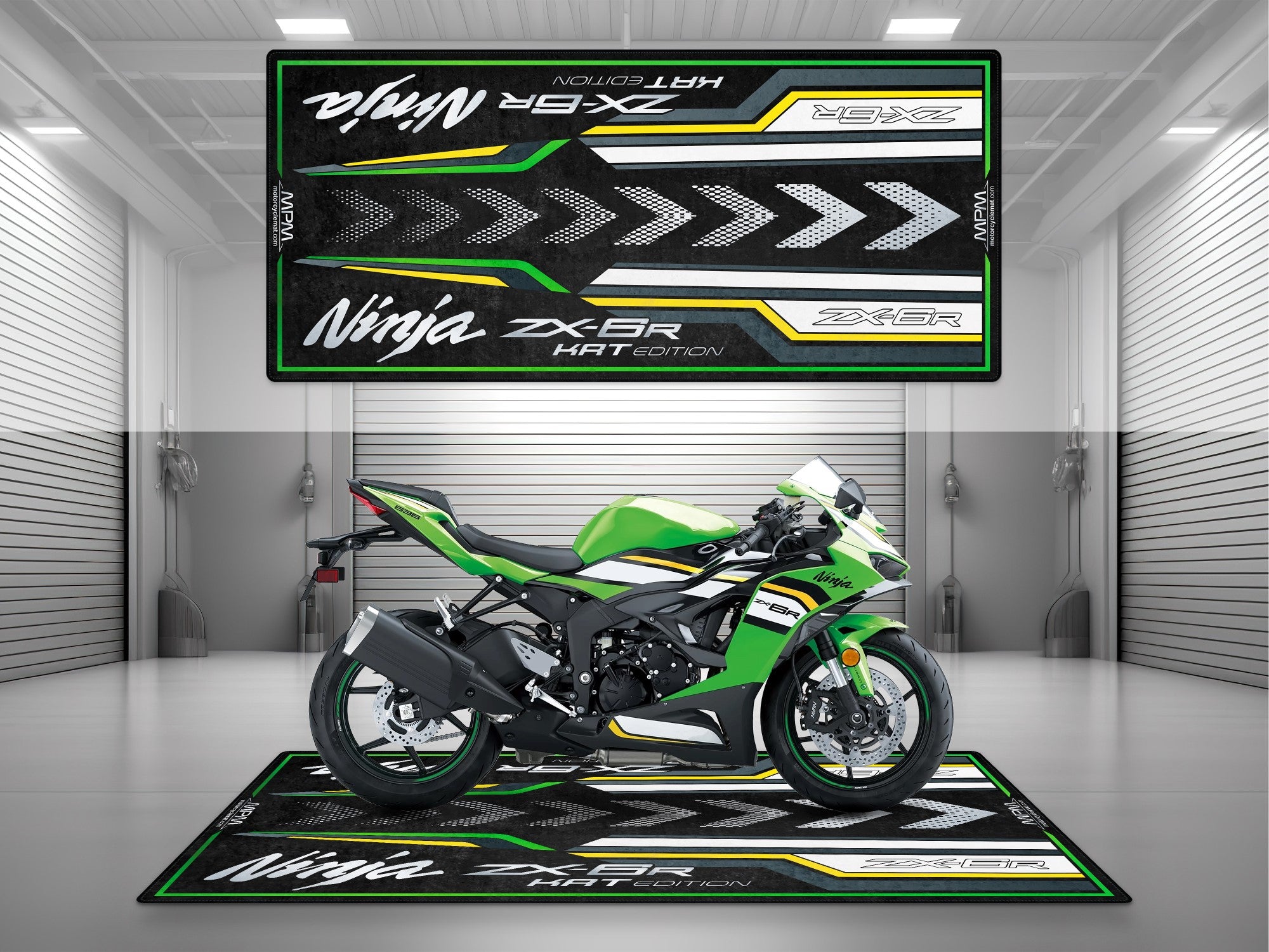MPM Motorcycle Mat for Kawasaki Ninja ZX-6R KRT Edition - MM7396