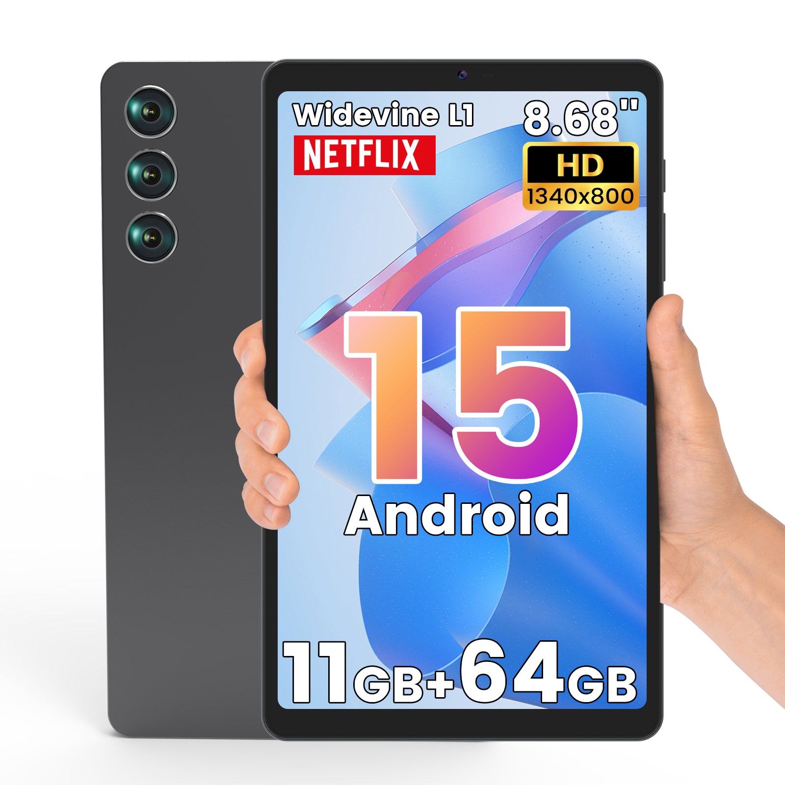 Mini Tablet 8.7 inch, Android Tablet with 5000mAh, Wi-Fi 6 & BT5.0