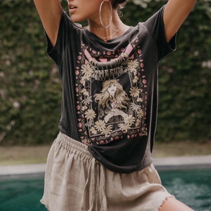 Boho Hippie Floral 60s T-shirt | Boho Mood