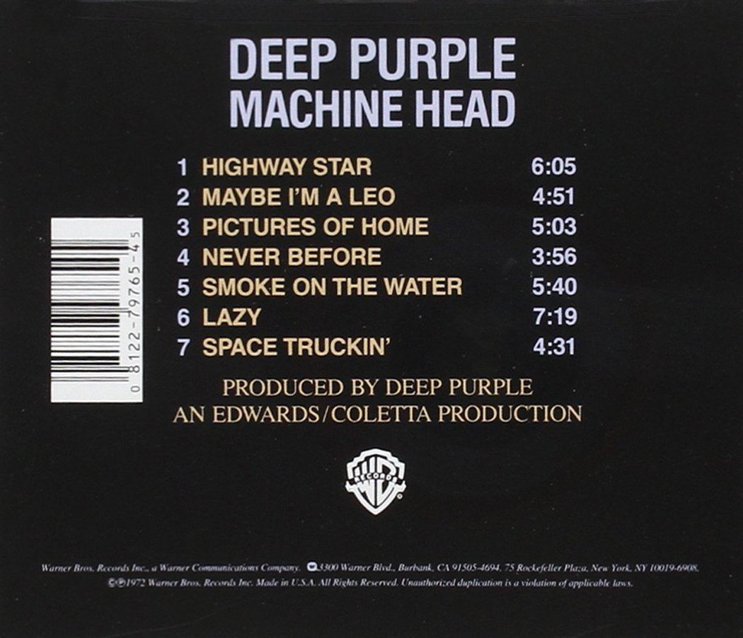 DEEP PURPLE - MACHINE HEAD (*New CD, 1972, Warner Records) Classic