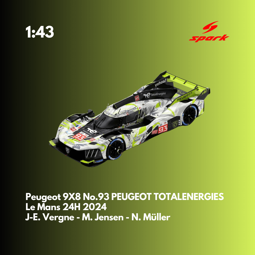 自動車 1/43 Spark 9X8 Peugeot Le Mans 2024 #93 Spark S9126 Peugeot