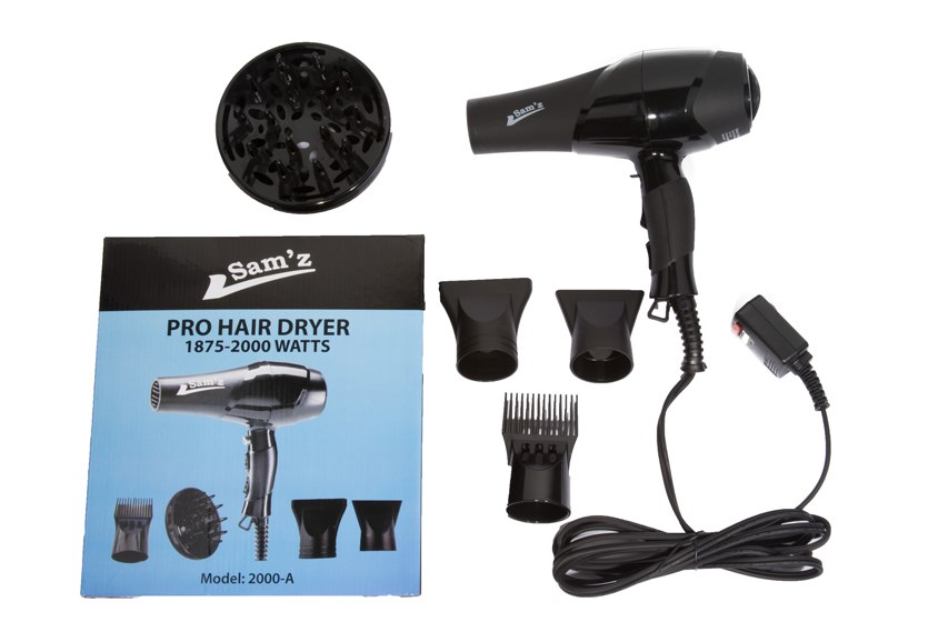 Sam'z Professional Hair Dryer in Black | Sam'z Hair Care