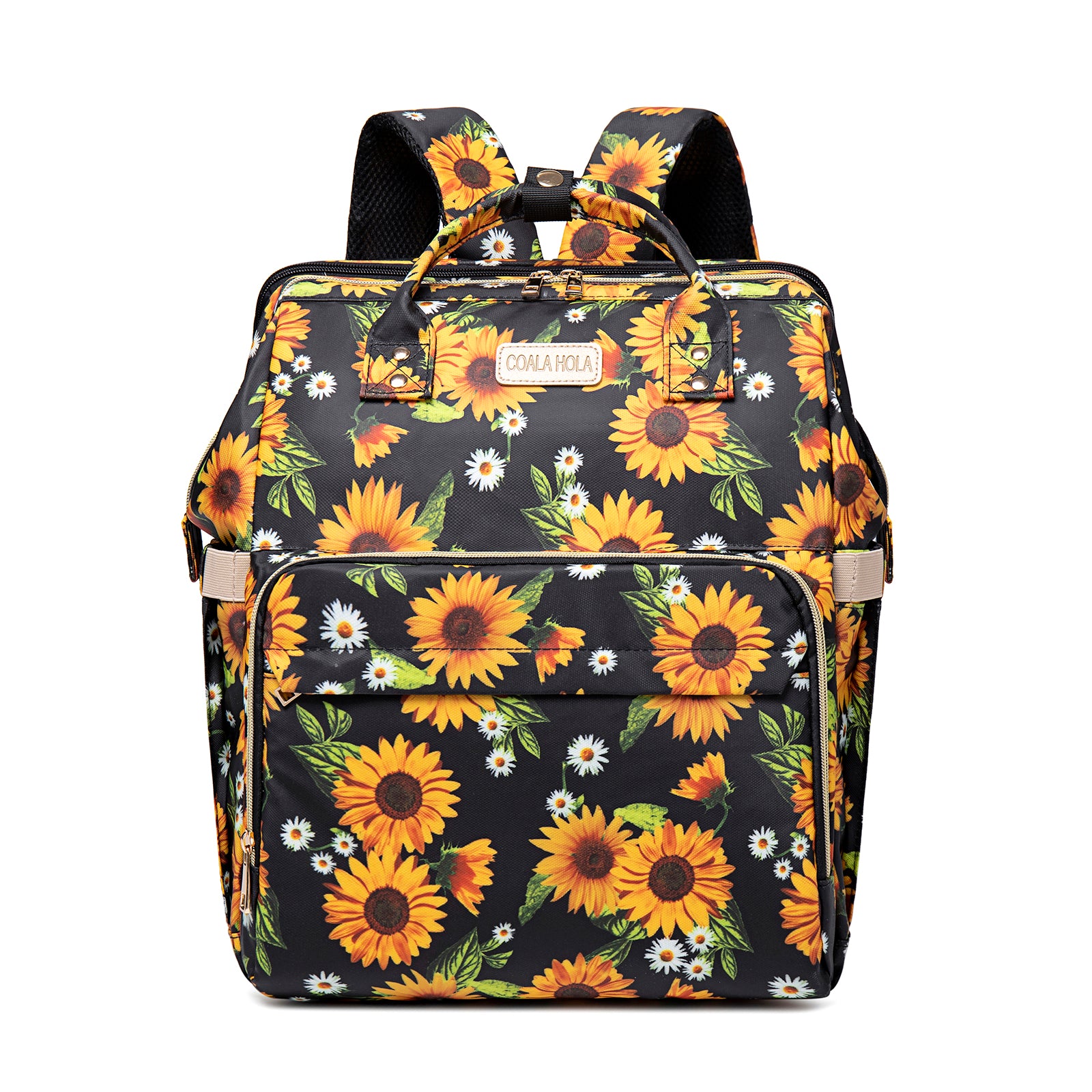 4 in 1 Baby Diaper Bag Backpack Sunflower Pattern | CoalaHola