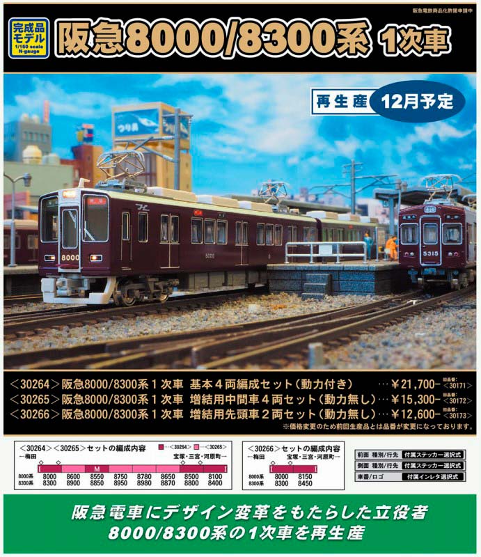 再生産情報】阪急8000/8300系 1次車 « GM通信