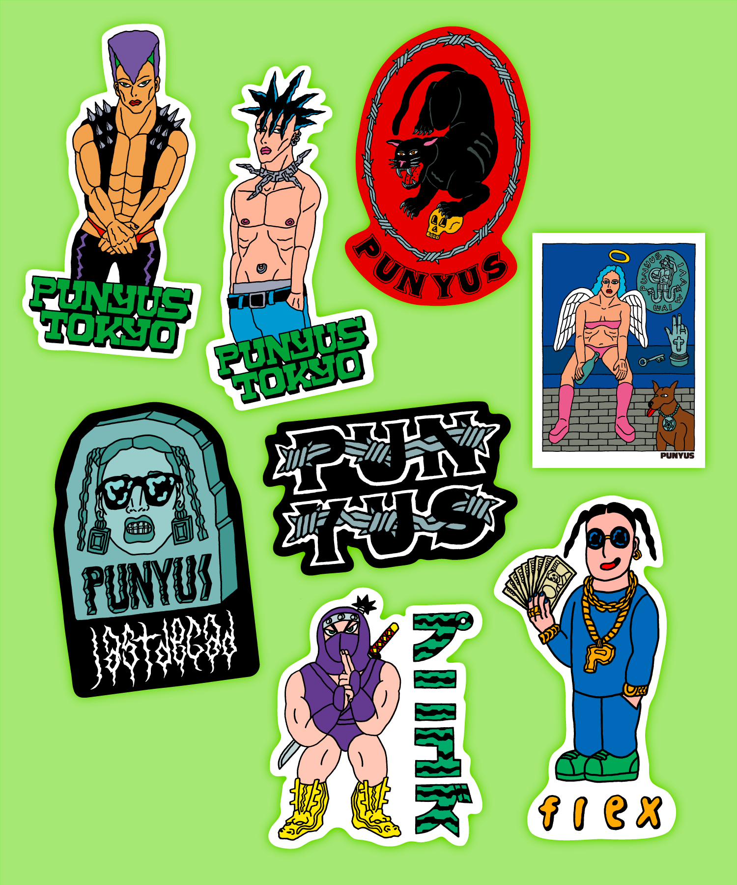 ステッカー1[商品：PN24T-002] - PUNYUS Online Store / 公式通販