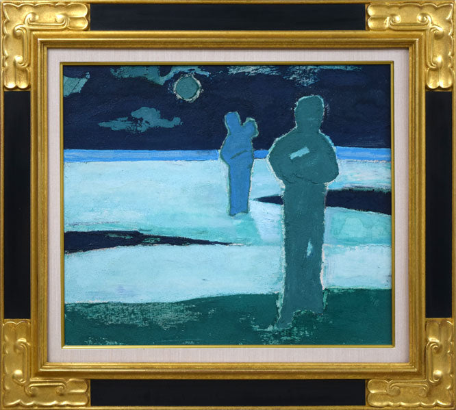 国松登「氷人」油絵・F10号 絵画買取・販売の小竹美術