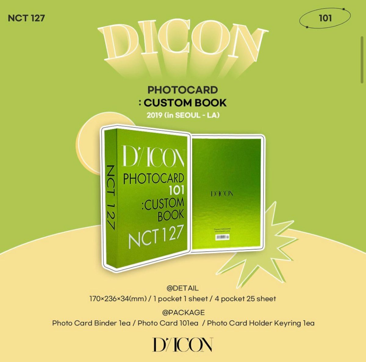 NCT127 x DICON - Photocard 101 Custom Book ( Binder + 101