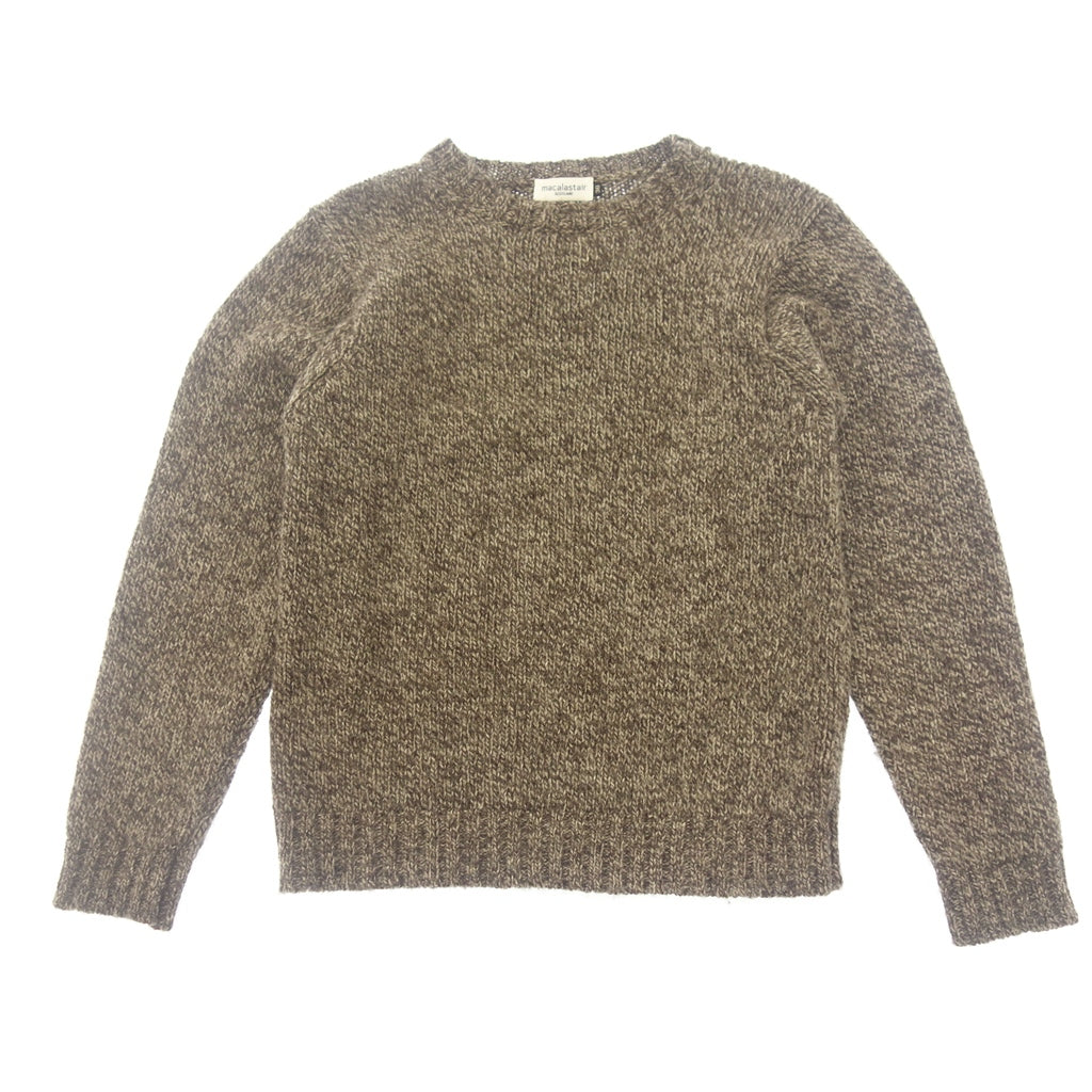 Macalastair】マカラスター ウールクルーネックニット ブラウン サイズ
