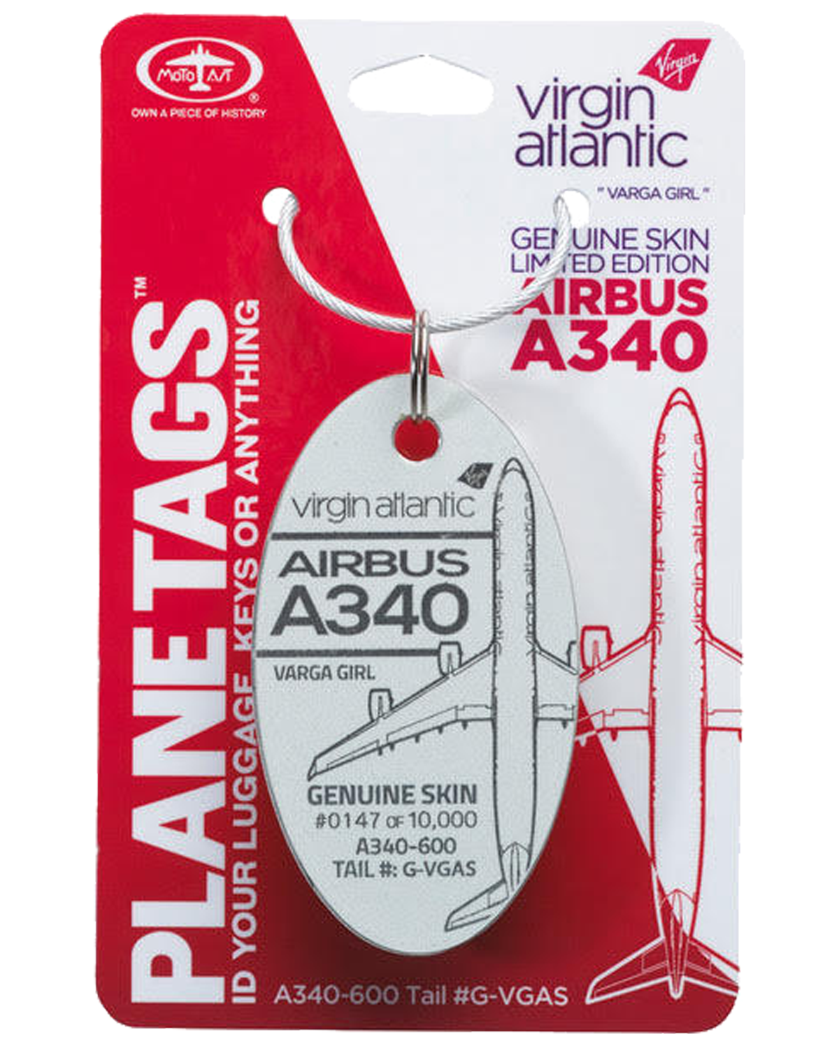 Virgin Atlantic Varga Girl A340 PlaneTag – MotoArt PlaneTags