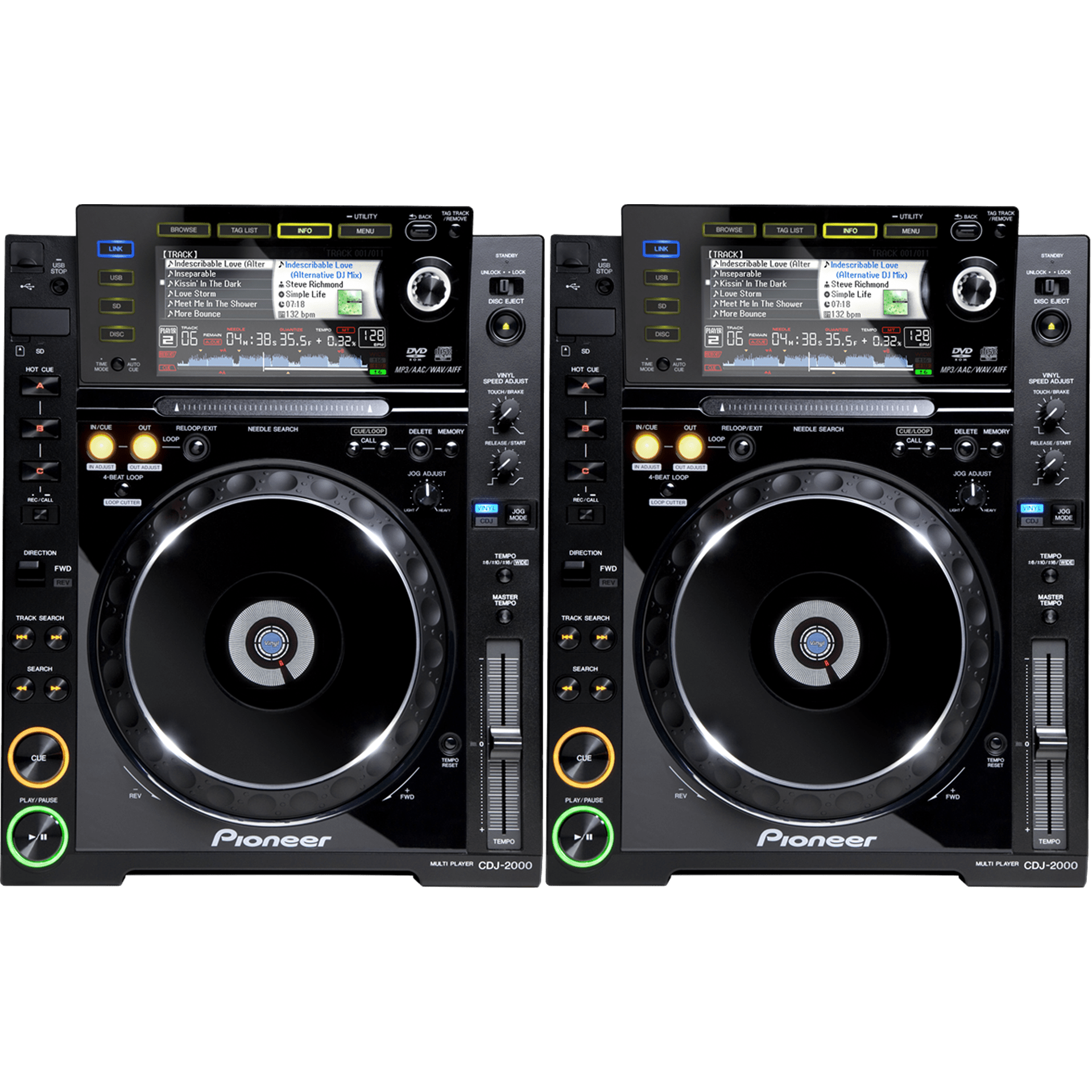 Pioneer CDJ 2000 Pair - Used DJ Players - FREE 24H Shipping