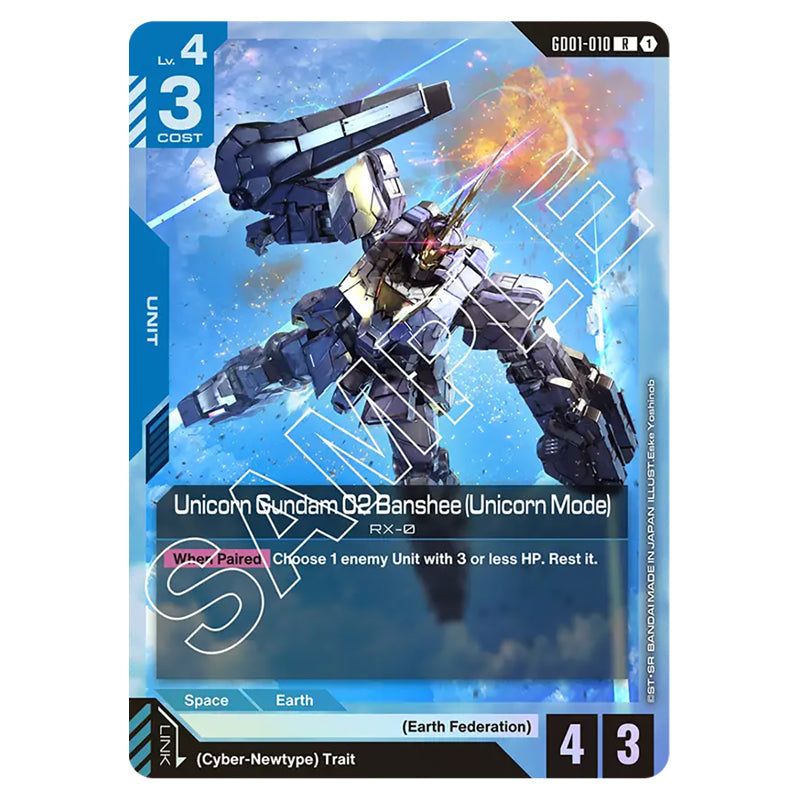 Gundam Card Game - Newtype Rising - Unicorn Gundam 02 Banshee (Unicorn