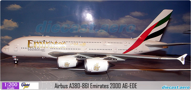 Model Aircraft : Airbus A380-861 Emirates 2000 A6-EDE by Diecast.aero