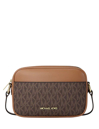 Michael Michael Kors Jet Set Small Signature Logo Camera Crossbody