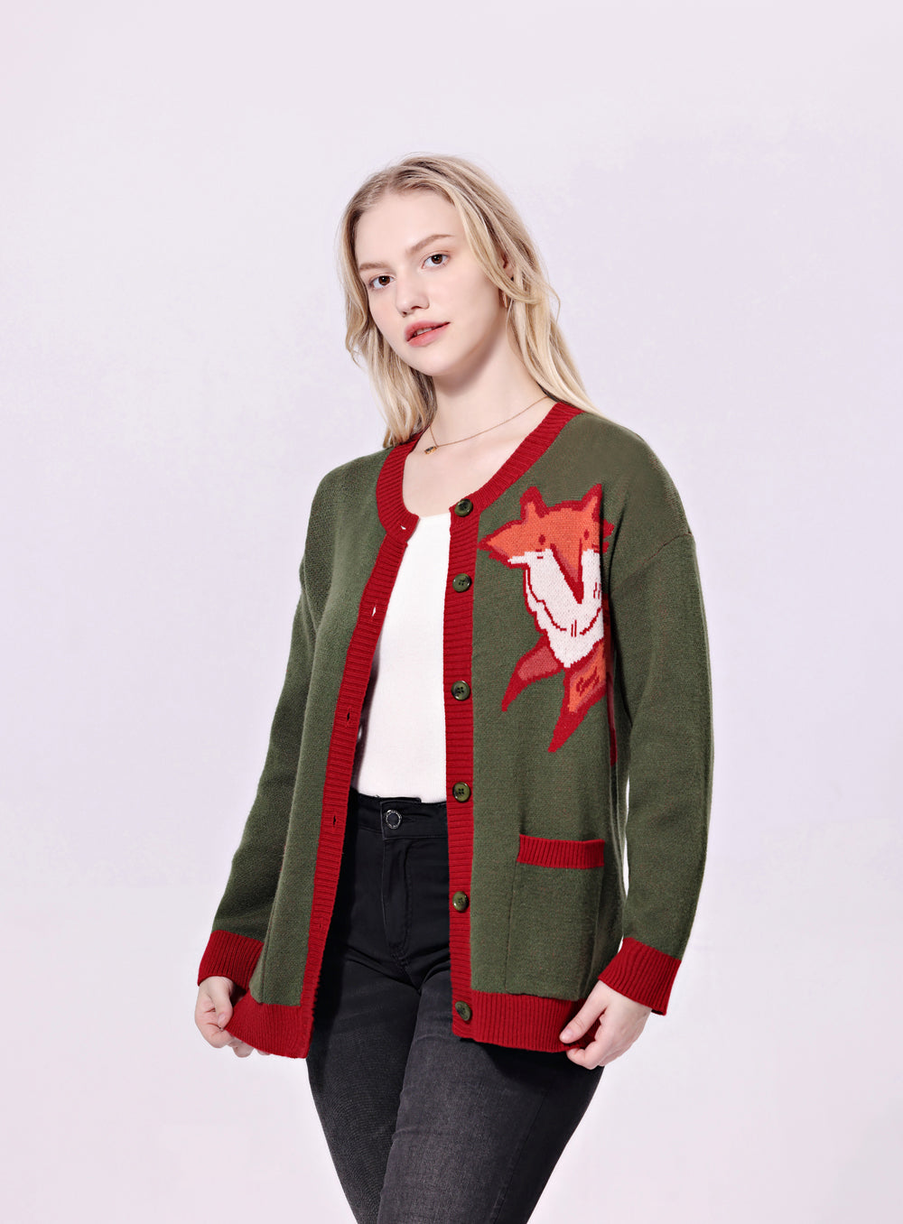 Adley Fox Cardigan w/ Pockets – Miss Lulo