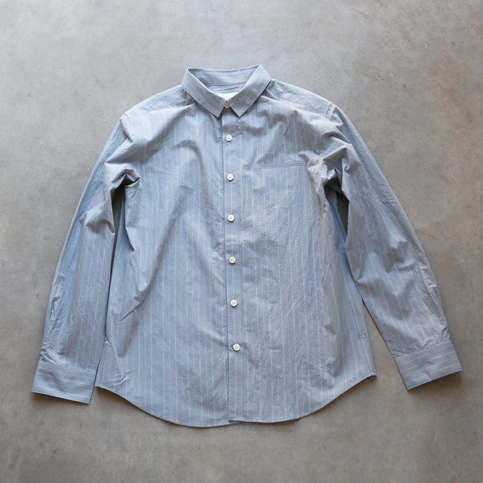 003タイプライタークロスシャツ・ブルーグレーストライプが入荷しま