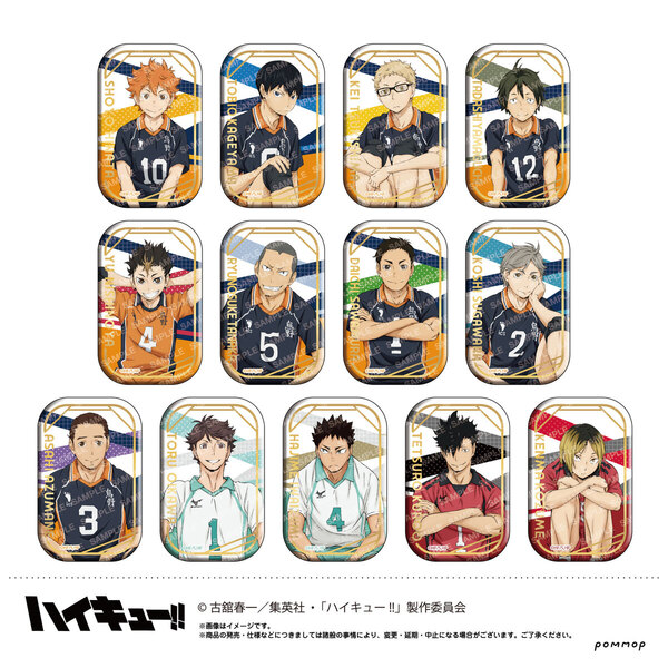 ハイキュー!!スクエア缶バッジ【BOX】(おすわり)＜セブンネット限定
