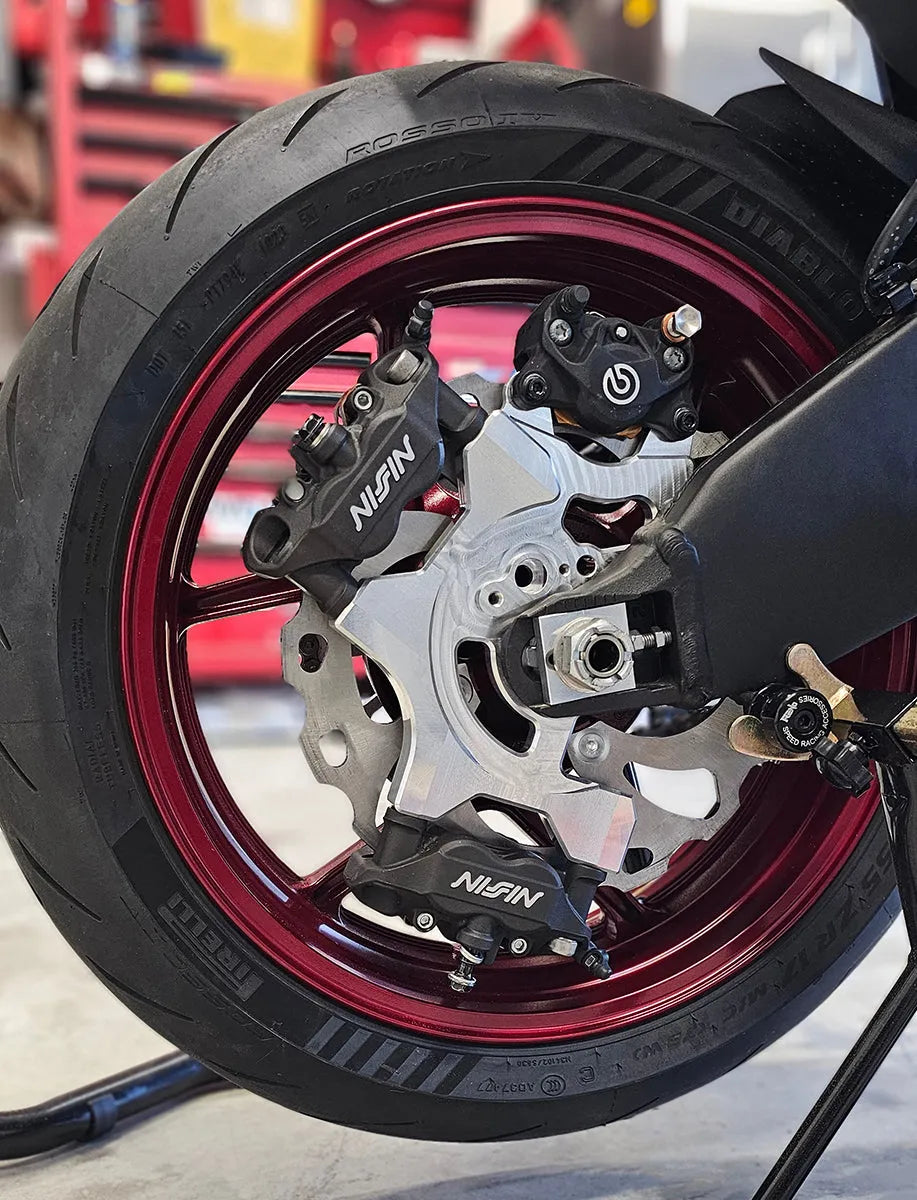 ZX6 Handbrake Bracket w/ 300mm rotor for 2005-2024 | Black – 1FNGR