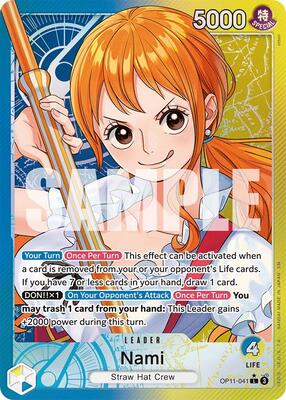 Nami (041) (Alternate Art) - A Fist of Divine Speed - One Piece