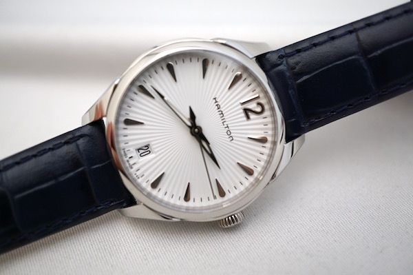 安心なH42211655 新ジャズマスターレディ30ミリ クオーツ ブルーカーフ