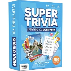 The World Game Super Trivia - Trivia Game for Adults with 1100