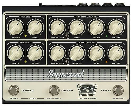 Tone King Imperial Preampは、真空管12AX7搭載の2chのチューブ