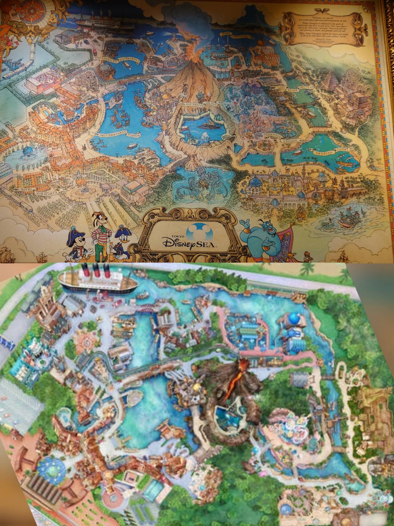 ミラコスタで発見！開園当初のディズニーシーのマップ｜今との違い