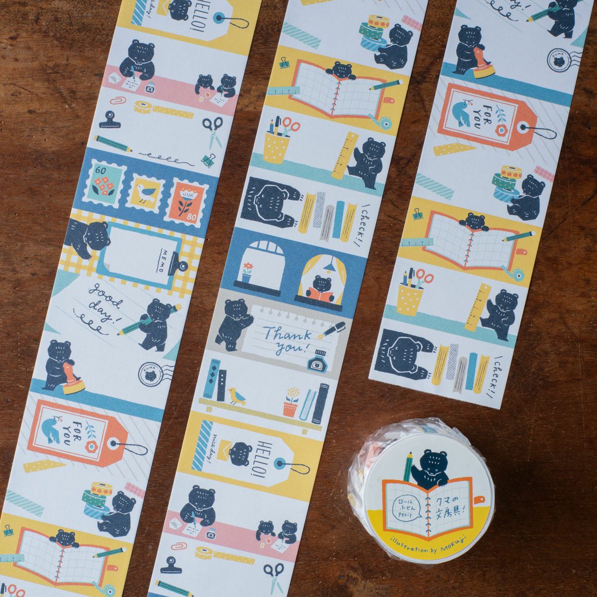 手紙社｜Mokuji・ロールふせんpetit「クマの文房具！」 | 月刊手紙舎