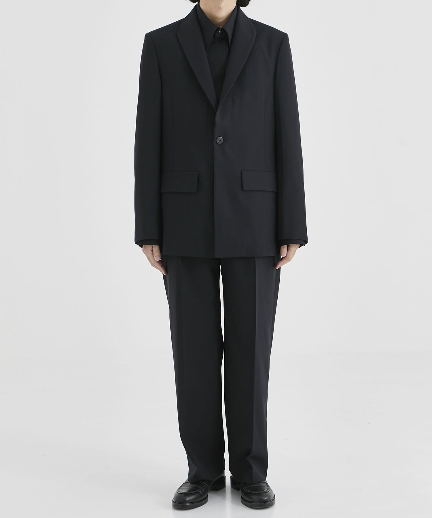 MODIFIED SHAWL COLLAR JACKET(2 DARK NAVY): IRENISA: MENS｜THE