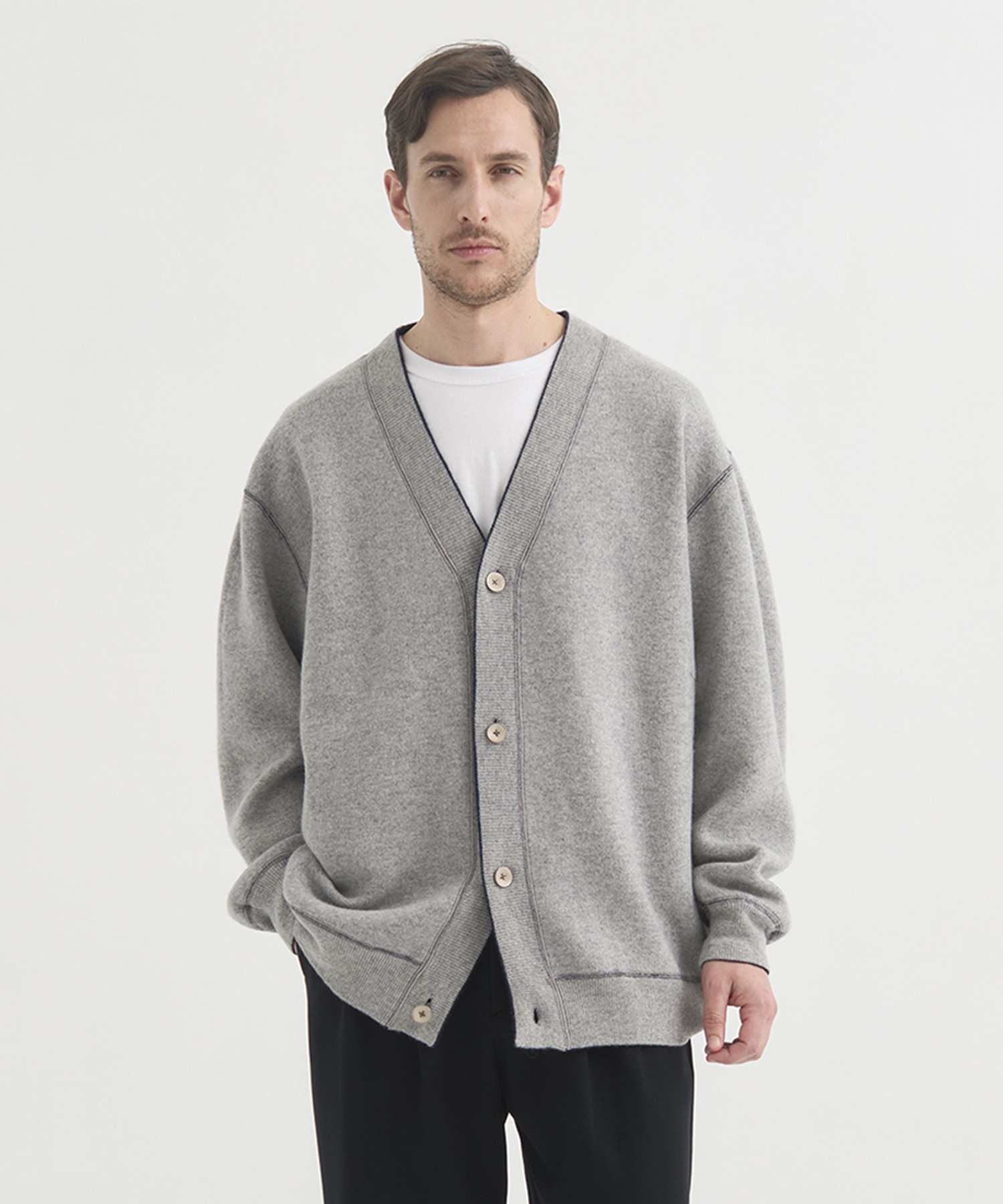 CASHMERE REVERSIBLE CARDIGAN | CASHMERE CASHMERE