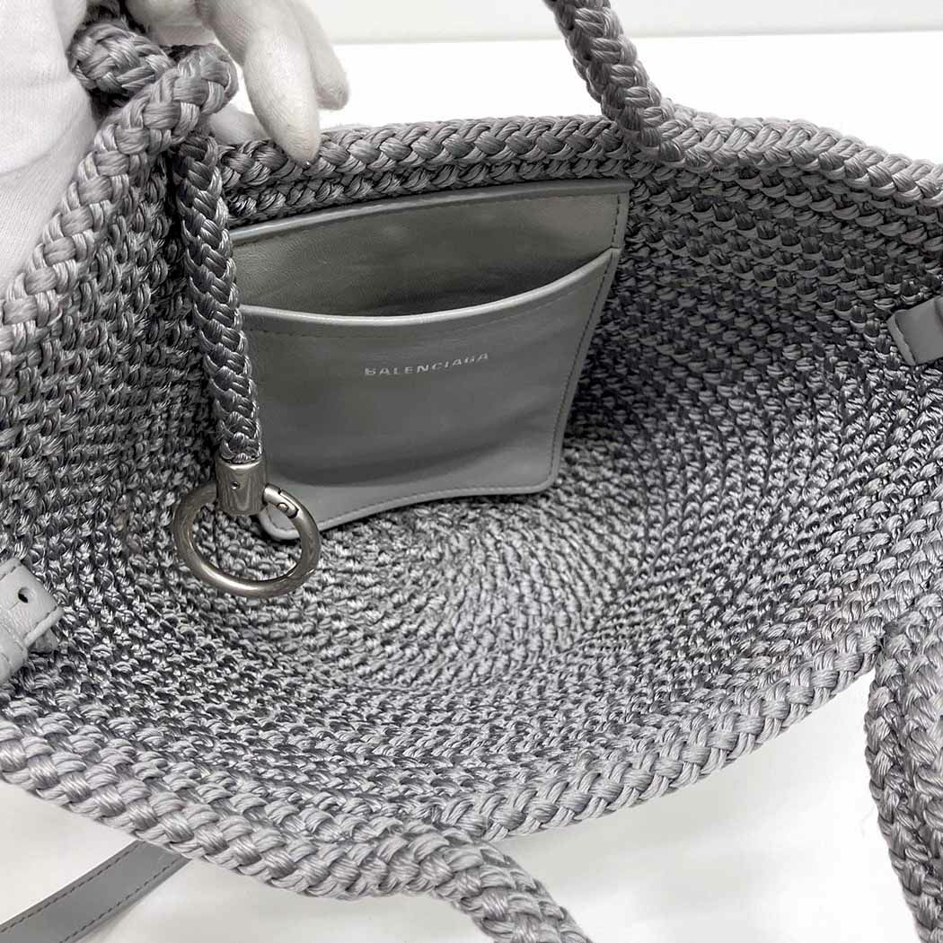 バレンシアガ イビザ スモール ナイロン グレー ロゴ 2WAY