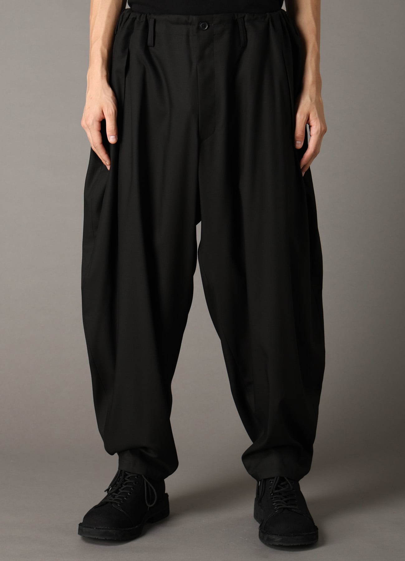 TR TWILL SIDE CURVE PANTS(FREE SIZE Black): Ground Y｜THE SHOP