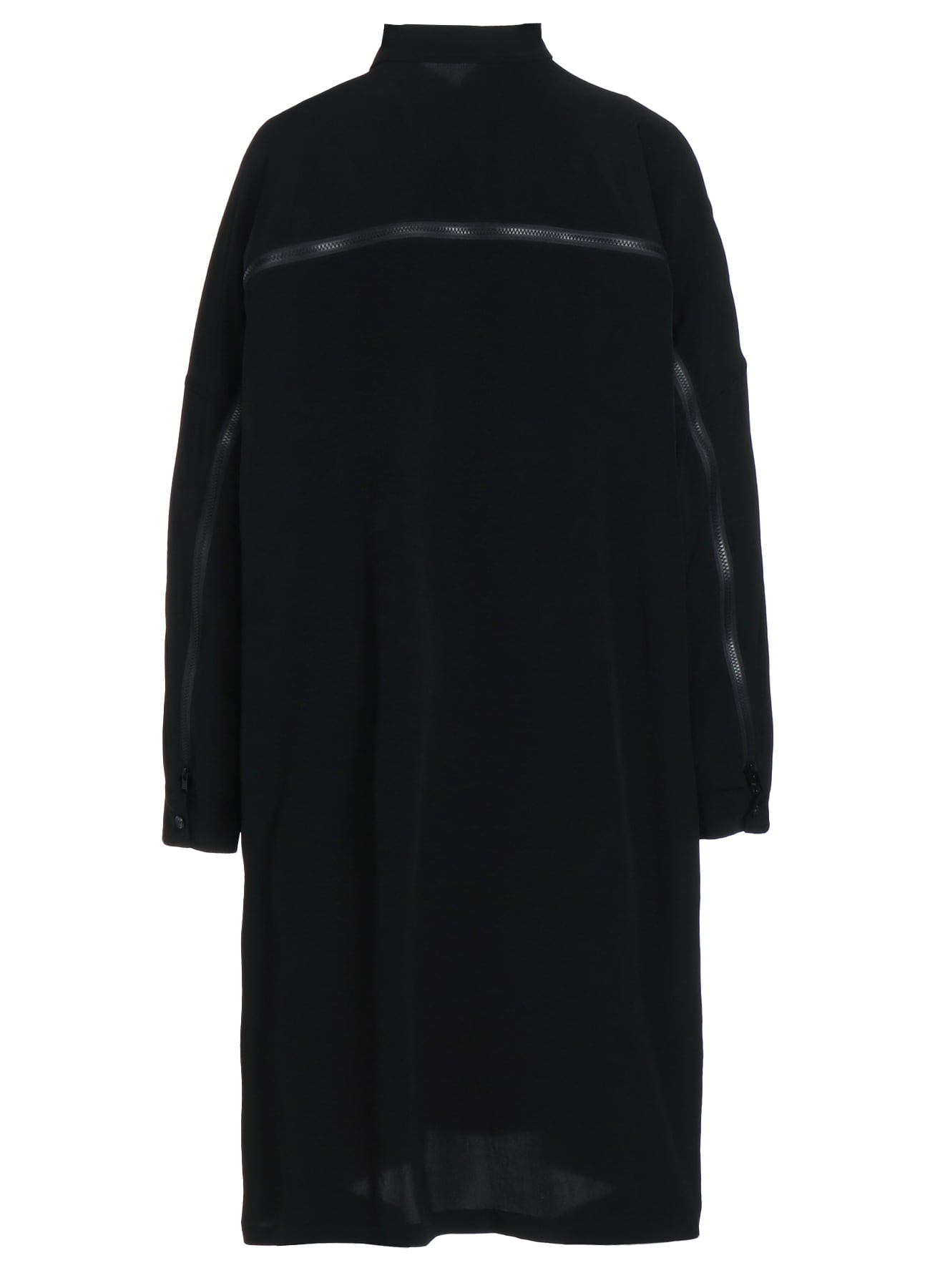 CREPE DE CHINE BACK YOKE ZIP COAT(M Black): S'YTE｜THE SHOP YOHJI