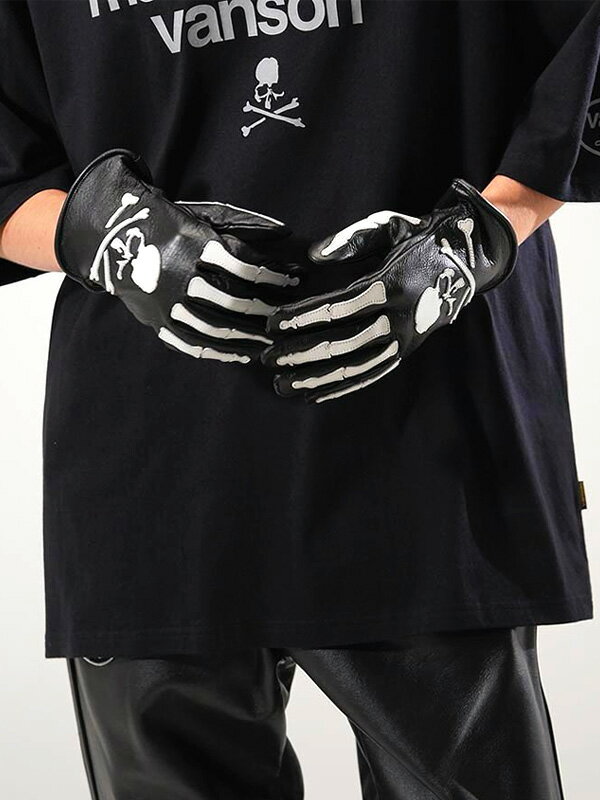 VANSON × MASTERMIND WORLD BONE GLOVES CUSTOM マスターマインド