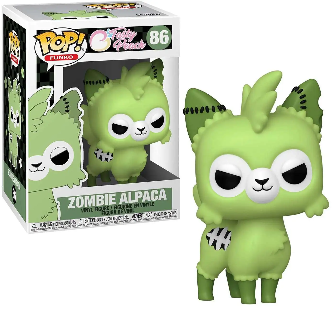 Funko Tasty Peach POP Funko Zombie Alpaca Vinyl Figure 86 Green
