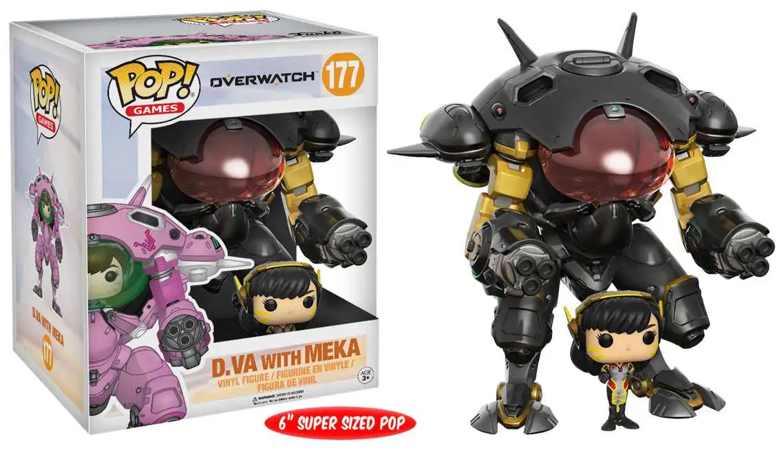 Funko Overwatch POP Games Carbon Fiber D.VA with Meka Exclusive 6
