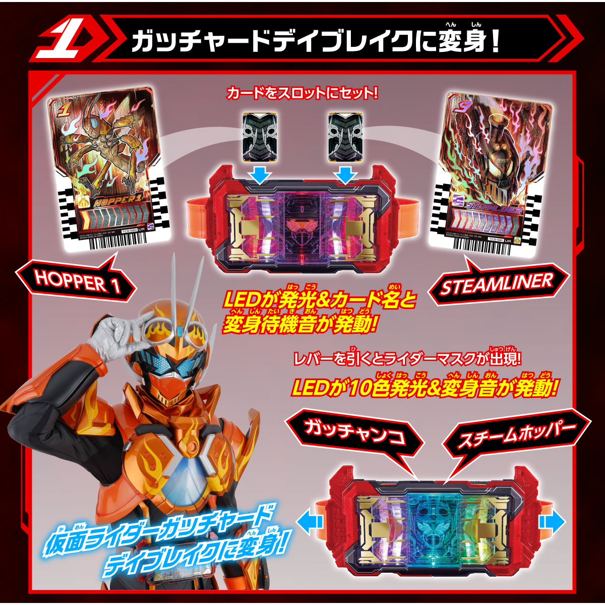 DXガッチャードライバーデイブレイクVer.｜仮面ライダーおもちゃウェブ