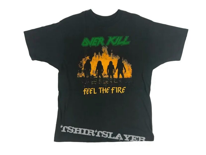 Overkill - Feel The Fire tour 1986 t-shirt | TShirtSlayer TShirt