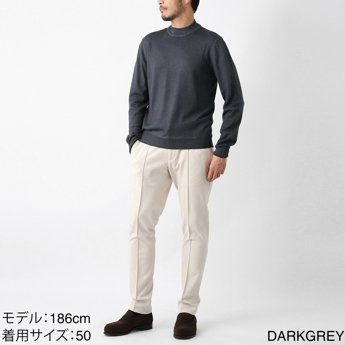 楽天市場】グランサッソ Gran Sasso モックネック ニット メンズ