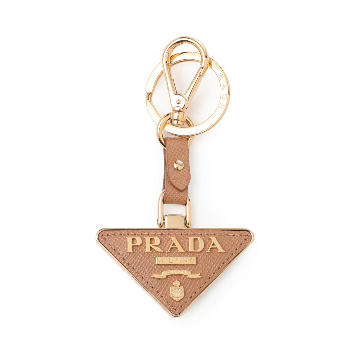 楽天市場】プラダ PRADA キーリング バッグチャームMIX ベージュ