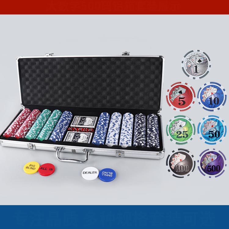 楽天市場】 チップ ポーカーチップ カジノセット 500枚セット 数字付き