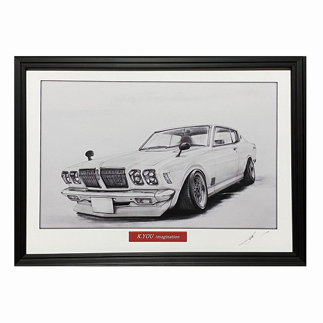 楽天市場】NISSAN 日産 610 ブルーバード U (サメブル）鉛筆画 名車 旧