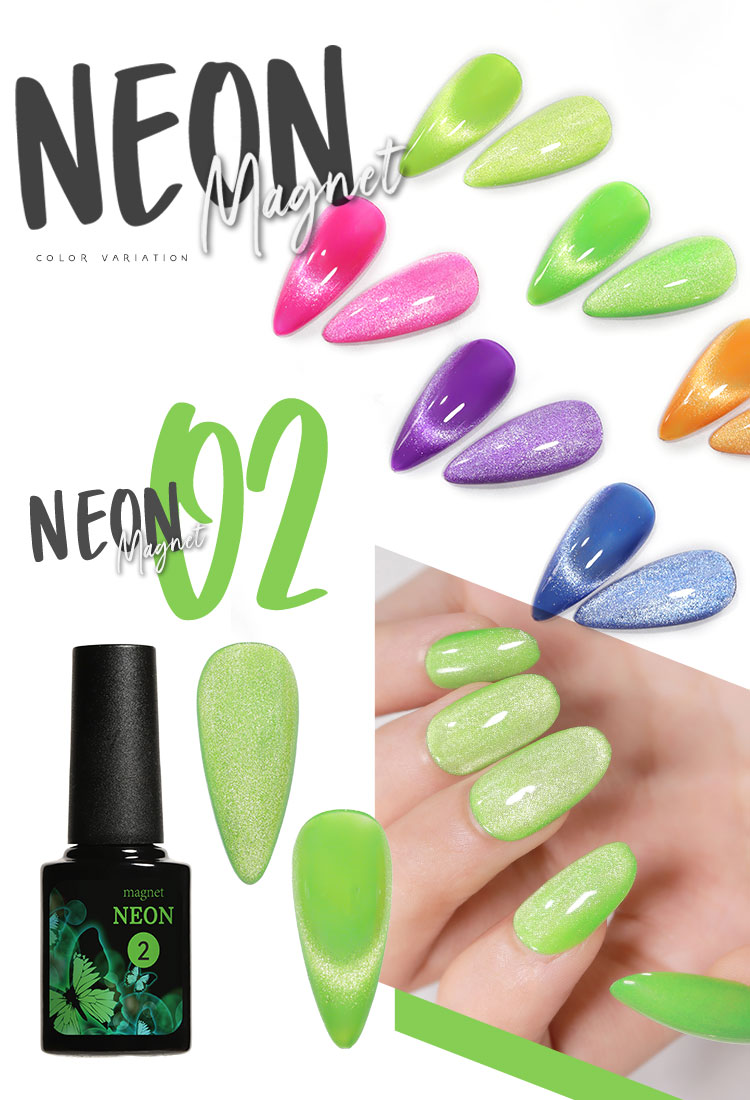 楽天市場】【全6色セット】超高発色 マグネットネイル これがネオンだ