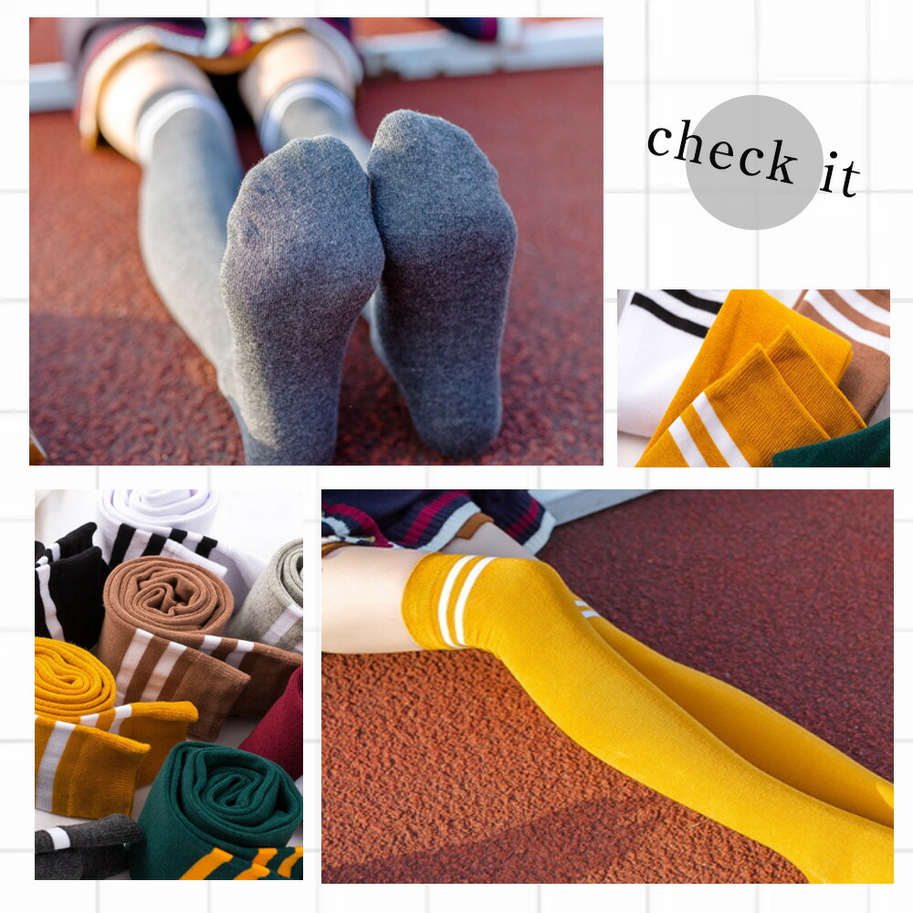 楽天市場】2足セットニーハイソックス ストッキング 靴下 レディース