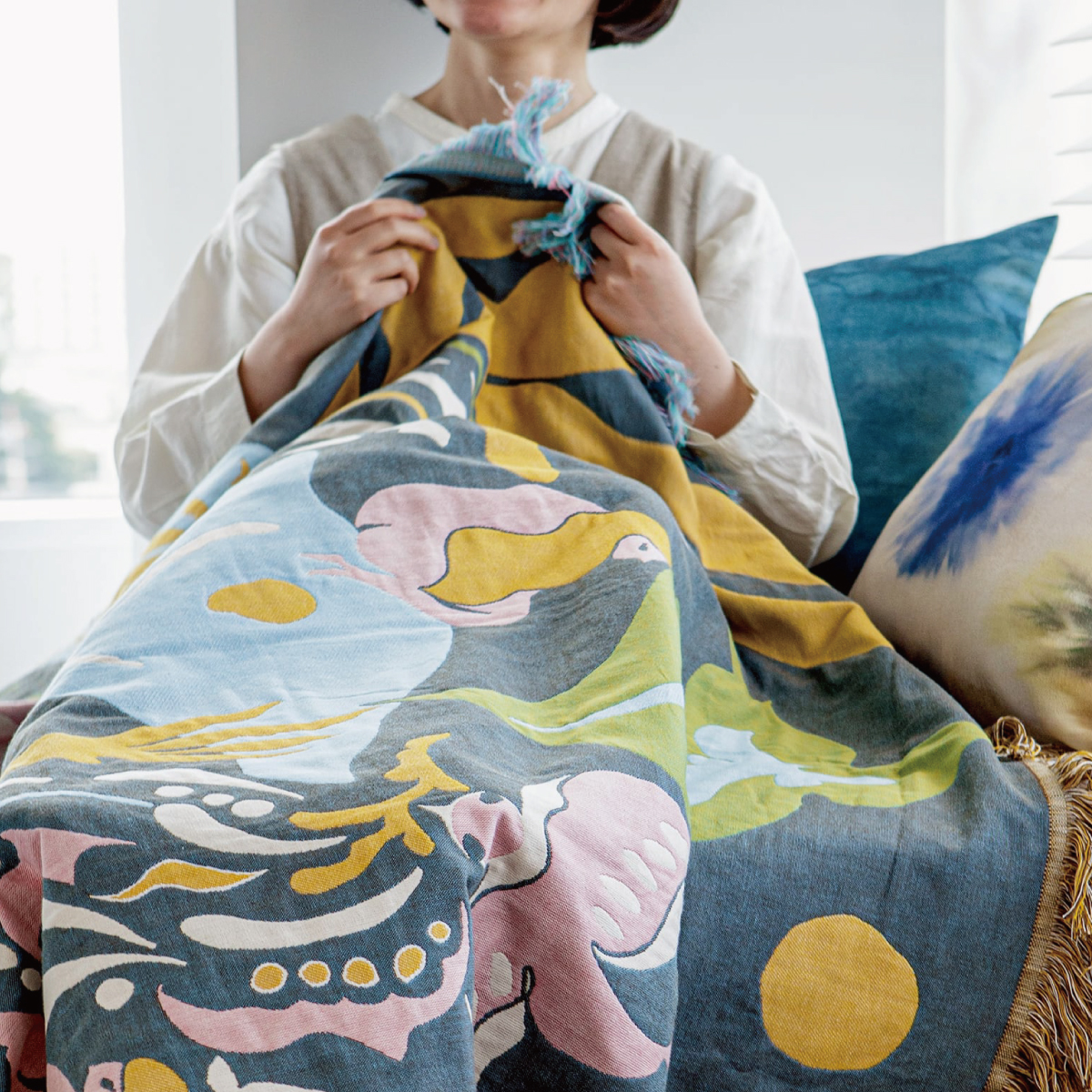 楽天市場】ブランケット ひざ掛け 137x198cm 日本製 オールシーズン