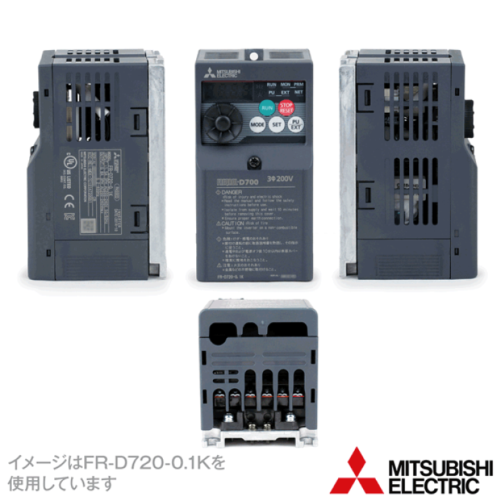 楽天市場】三菱電機 FR-D720-0.2K 簡単・小型インバータ 三相200V