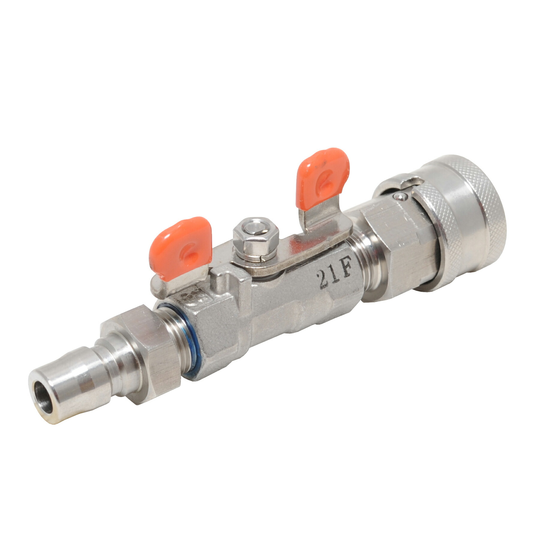 楽天市場】1/4カプラ付 蝶ハンドルボールバルブ ステンレス製 : ホース