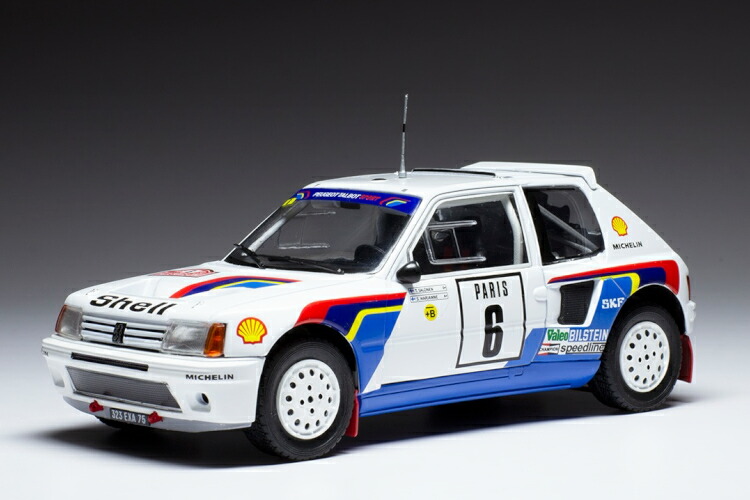 楽天市場】イクソ 1/24 プジョー 205 ターボ T16 #6 3rd ラリー