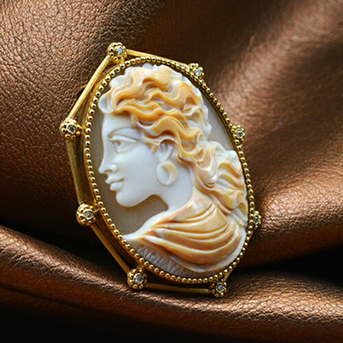 楽天市場】ファッション誌掲載のカメオ ブローチ ネックレス シェル