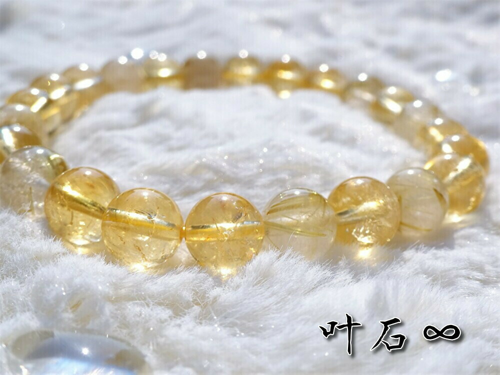 楽天市場】「最強の金運石 ゴールドルチルクォーツ ブレスレットを